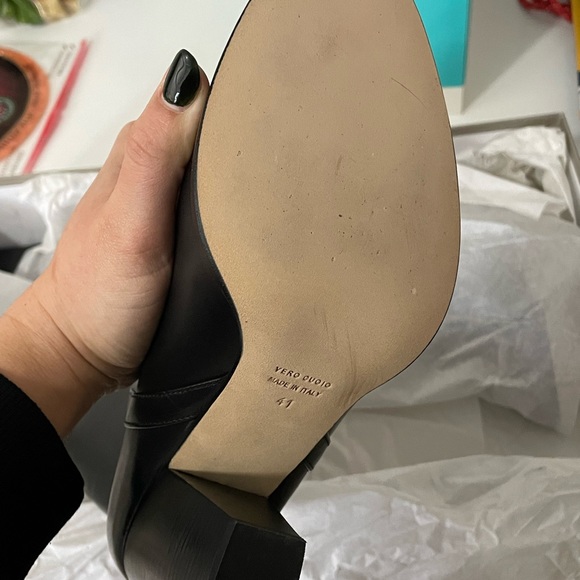 Women’s tall black leather boots - Picture 3 of 6